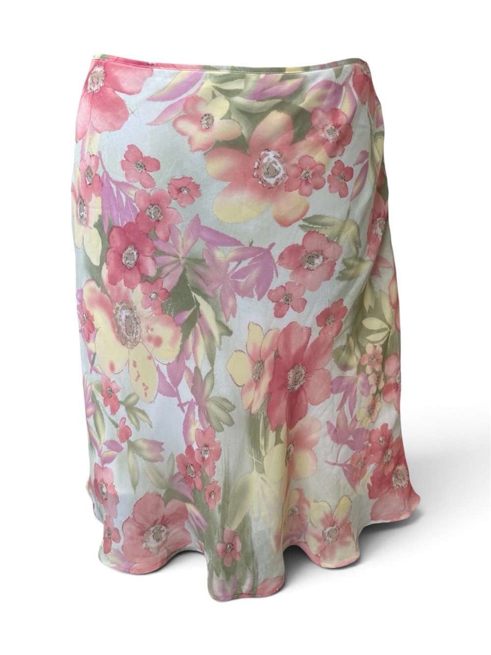 Y2K Jaclyn Smith Chiffon Floral Midi Skirt